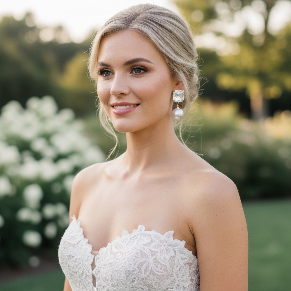 Elegant Gold and Silver Drop Earrings